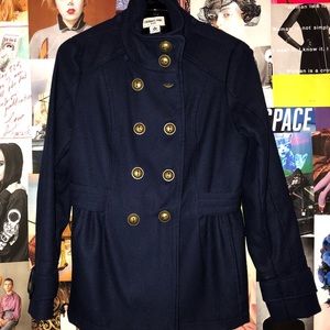 navy blue pea coat